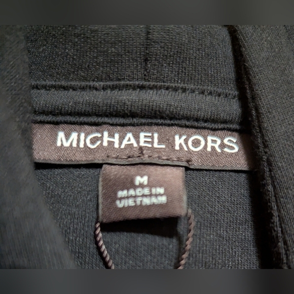 Michael Kors Cheetah Embroidered Graphic Logo Sweatshirt Size M NWT MSRP $128 - Picture 5 of 7